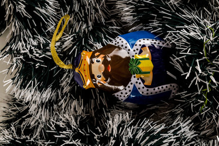 Vinatge Christmas decoration on a white background