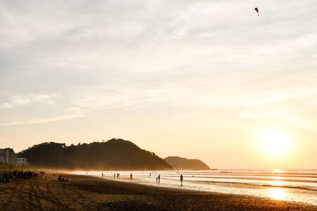 sunset on beach, photo as a background, digital imageの写真素材