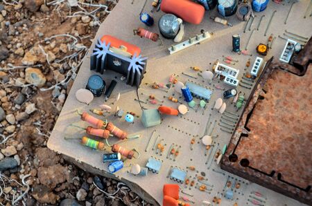 Picture of an Old Vintage Mother Boardの写真素材