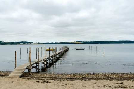 pier on the beach, beautiful photo digital pictureの写真素材