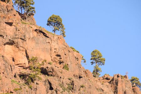 Spanish View Landscape in Gran Canaria Tropical Volcanic Canary Islands Spainの写真素材