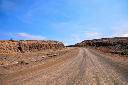 View of the Desert Tabernas in Almeria Province Spain