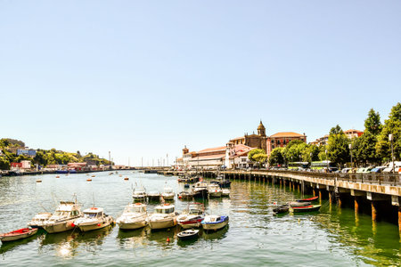 boats on the river, photo as a background, digital image
