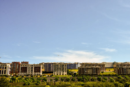 construction of houses, photo as a background, digital image