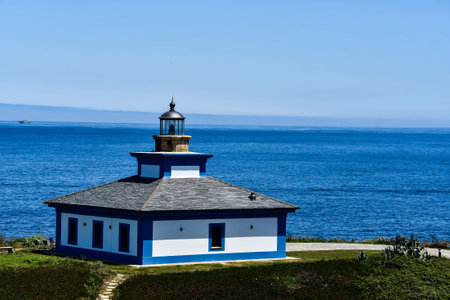 lighthouse on coast of sea, photo as a background, digital imageの写真素材