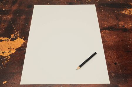 Exam Concept Picture Paper Sheet on a Wooden Tableの写真素材