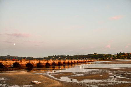 sunset on beach, photo as a background, digital image