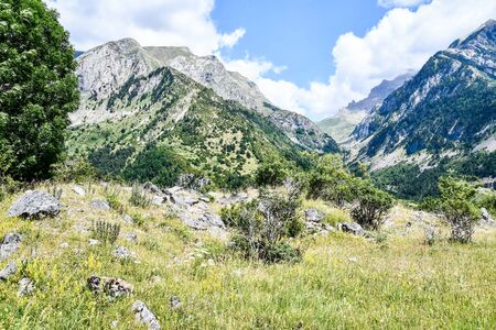 mountain landscape in alps, photo as a background, digital imageの写真素材