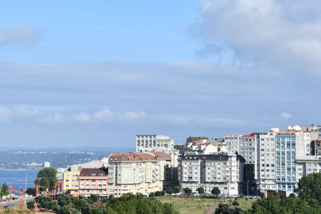 view of city, photo as a background, digital image