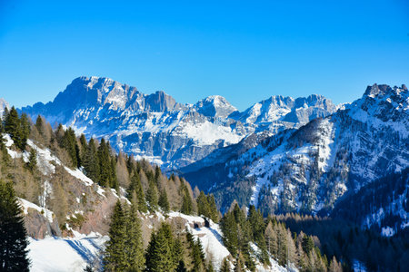 view of alps, photo as a background