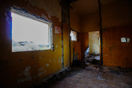 Abandoned Buildings of a Military Base in Tenerife Canary Islands Spainの写真素材