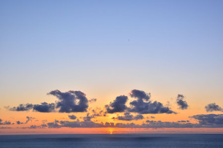 Sun Setting on the Atlantic Ocean in Tenerife Canary Island Spain