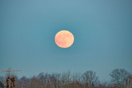 moon in the sky, photo as a backgroundの写真素材