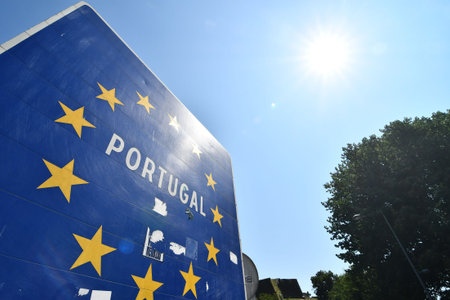 detail of the border city town fortaleza de valenca between spain and portugal