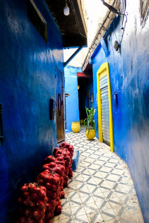 narrow street in old town, beautiful photo digital picture