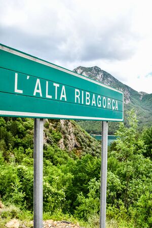 sign, photo as a backgroundの写真素材