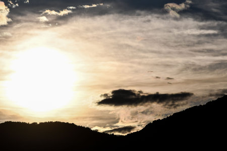 sunset over sea, photo as a background, digital image