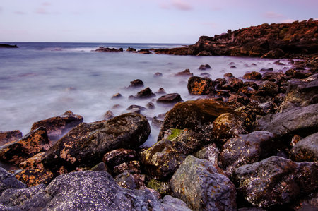 Long Exposure Picture of the Sea Coast in Tenerife