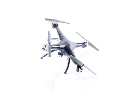 Technology Copter closeup Aircraft Drone Quadrocopter with a raised chassisの写真素材