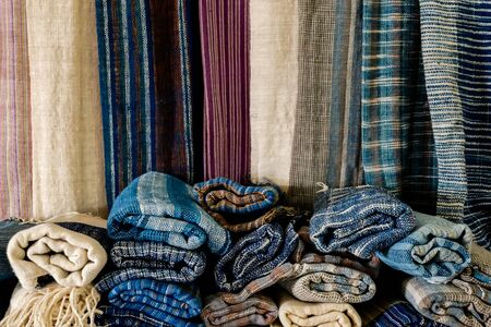 scarves for sale, beautiful photo digital picture , taken in laos, asiaの写真素材