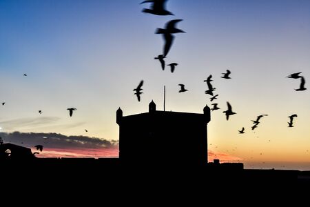 view of Essaouira Medina City of Morocco Africa, in the atlantic coast near Marrakechの写真素材
