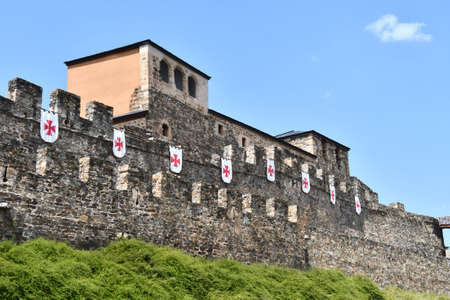 Detail view of Ponferrada spanish city in galicia spain.の写真素材