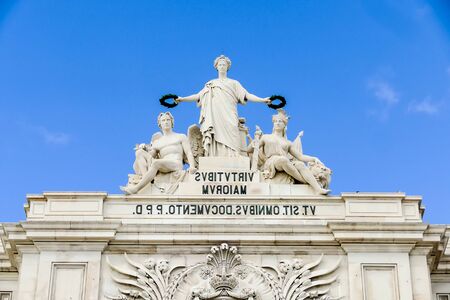 fountain of neptune in rome italy, beautiful photo digital pictureの写真素材