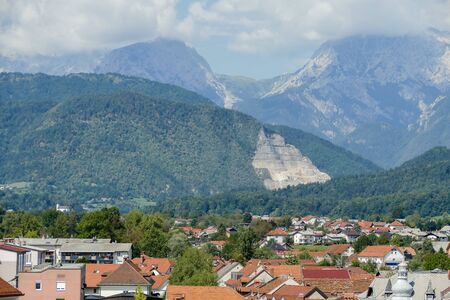 village in mountains, beautiful photo digital pictureの写真素材