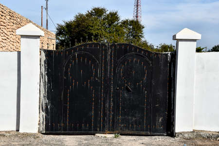 entrance to the house, photo as backgroundの写真素材
