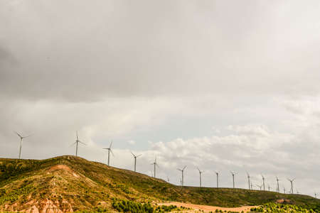 spanish landscape view of european countryside rural area in castilla y leon burgos spain.の写真素材