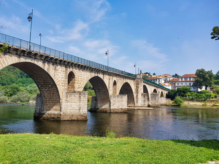 bridge over the river, photo as a background, digital image
