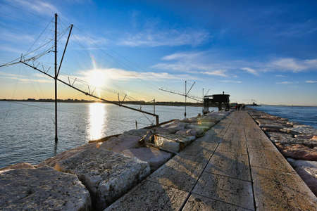 wooden hut on the beach, photo as a background, digital imageの写真素材