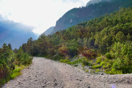 road in mountains, photo as a background, digital imageの写真素材
