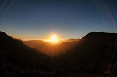 sunset in mountains, photo as a background