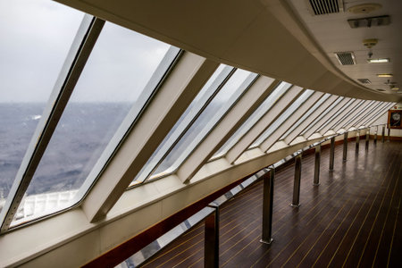 interior seating of a modern sea ferry boat