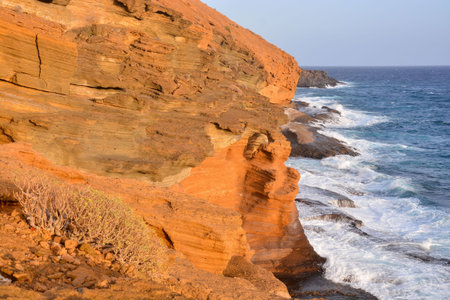 Ocean Coasts View Montana Amarilla Tenerifeの写真素材