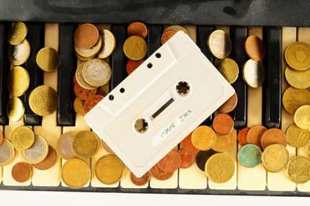 close-up of piano keysの写真素材