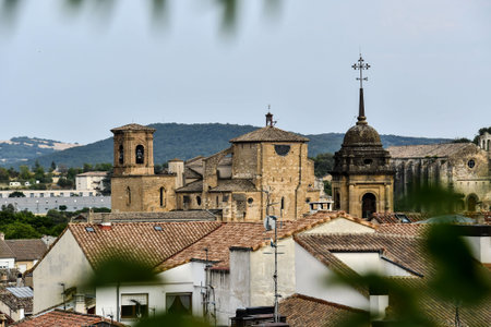 Detail view of estella spanish city in leon spain.の写真素材