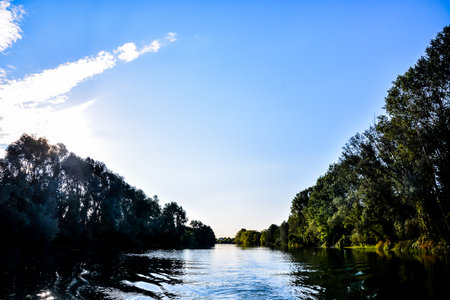 Photo Picture of Beautiful Wild Brenta River in North Italyの写真素材