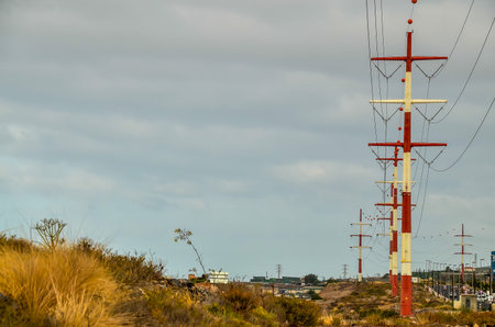 High Voltage Electric Transmission Tower Energy Pylon