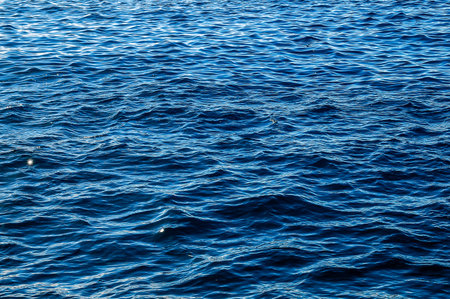 Blue Water Waves Texture on the Atlantic Oceanの写真素材