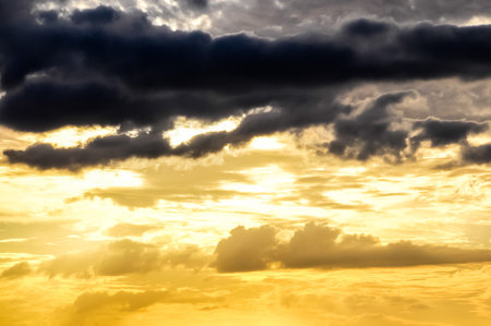 Clouds over the Atlantic Ocean in Tenereife Canary Islands Spainの写真素材