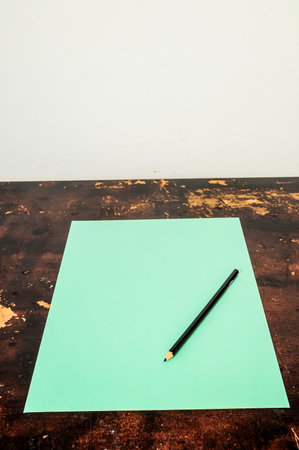 Exam Concept Picture Paper Sheet on a Wooden Tableの写真素材