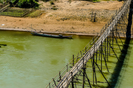 bridge over the river, beautiful photo digital pictureの写真素材