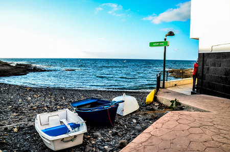 Sea Village at the Spanish Canary Islands.の写真素材