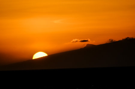Sun Settingの写真素材