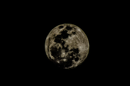 Moon Closeup Showing the Details of Lunar Surface.の写真素材