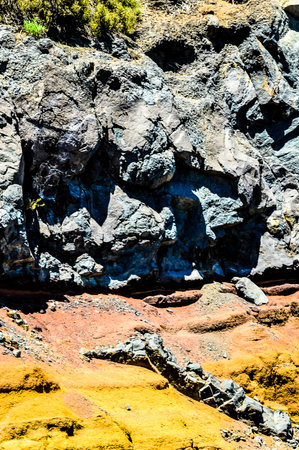Seamless Colored Dry Hardened Volcanic Lava Textureの写真素材