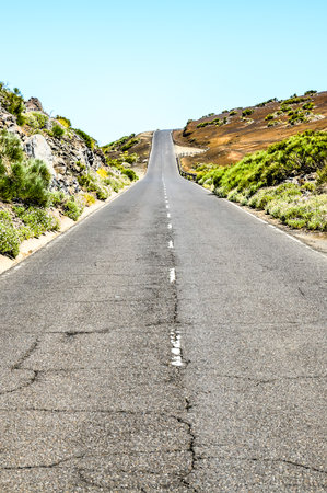 Dirt Road through the Desertの写真素材