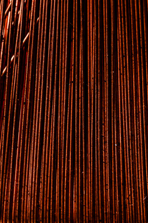 Background Texture of Orange Copper Electrical Wireの写真素材